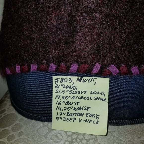 NWOT Classiques Entier Brown V-Neck S #Mohair Wool Crew Neck Sweaters #Hot Fall - Picture 11 of 16